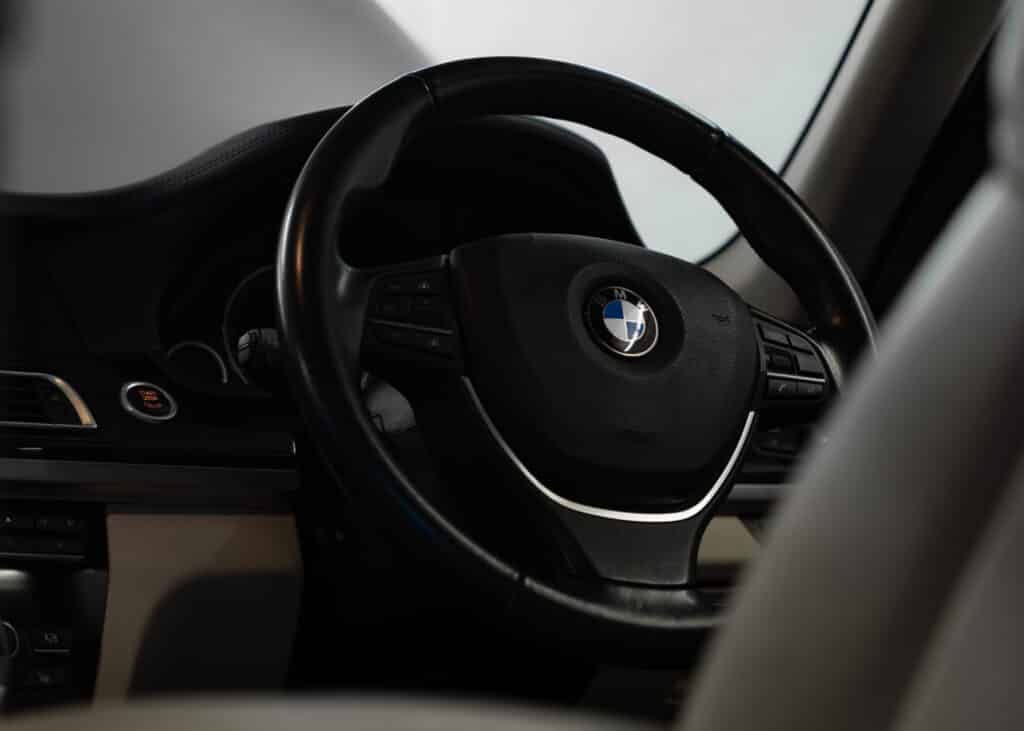 Mercedes Interior shot of the wheel from Pace Auto Werks